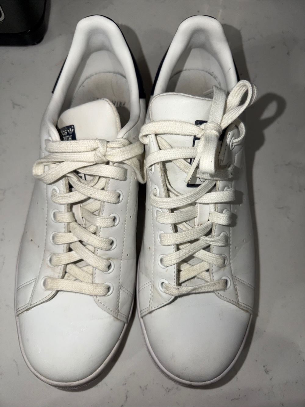 adidas White Low-Top Leather Sneakers Stan Smith